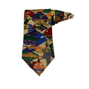 Save The Children World Beneath The Waves Willers 9 Fish Ocean Necktie Novelty